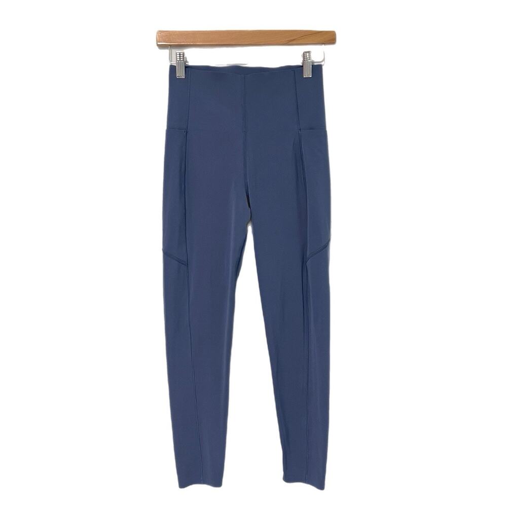 Sweaty Betty Power 7/8 Leggings Size 6 Blue Pockets Athletic